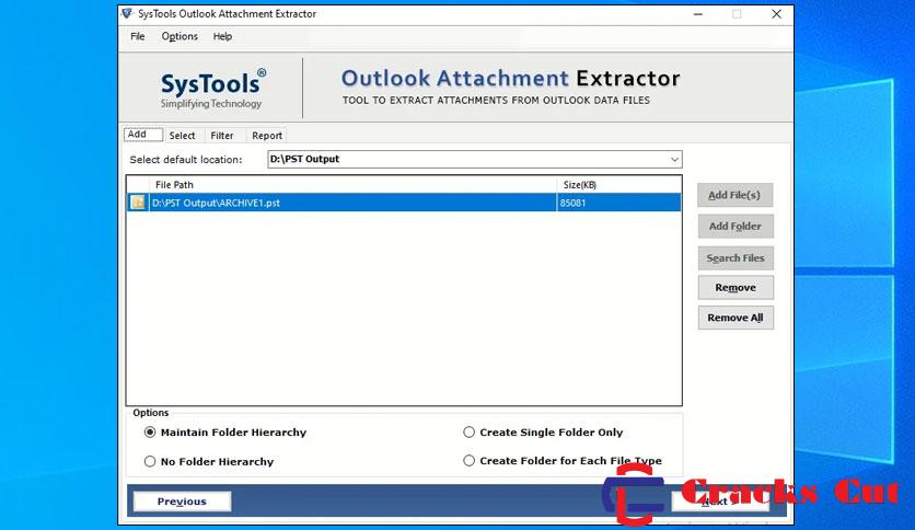 SysTools Outlook Attachment Extractor Crack